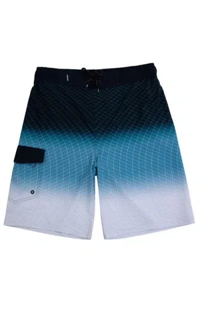 Rokka&rolla Quick-dry Swim Trunks With Elastic Waist In Midnight Gradient