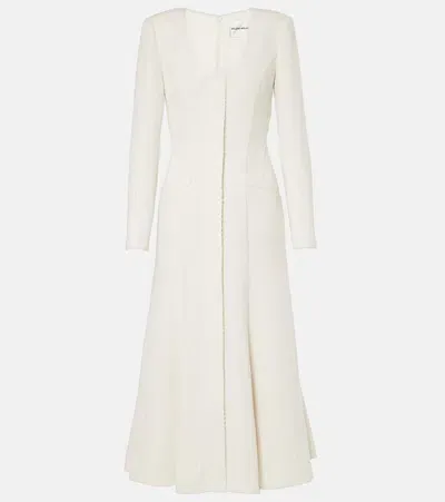 Roland Mouret Bouclé Midi Dress In White