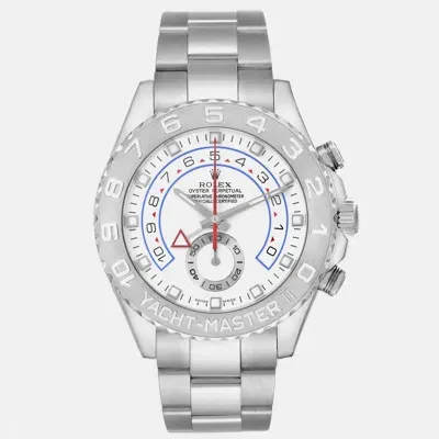 Pre-owned Rolex Yachtmaster Ii Regatta White Gold Platinum Mens Watch 116689