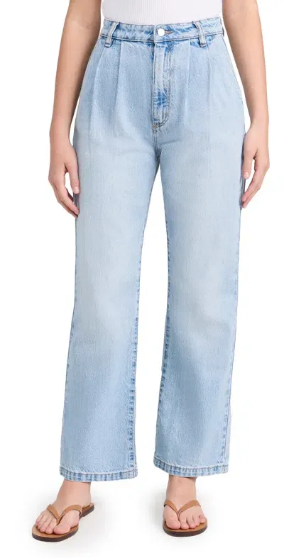 Rolla's Chloe Pleat Denim Light Blue