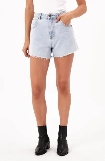 Rolla's Mirage Denim Shorts In Blue