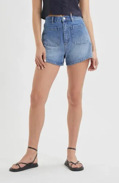 Rolla's Mirage Patch Pocket Denim Shorts In Blue