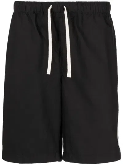 Romeo Hunte Logo-patch Cotton Shorts In Black