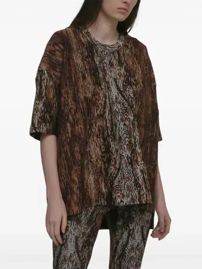 Rosetta Getty Collapsed Printed T-shirt In Brown