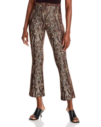 Rosetta Getty Cropped Flare Pants In Brown