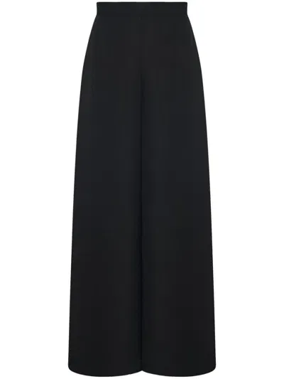 Rosetta Getty Pintuck Wide Leg Pant In Black