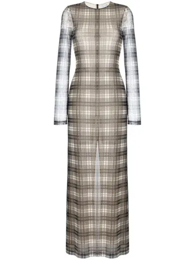 Rosetta Getty Kleid Mit Check In Black