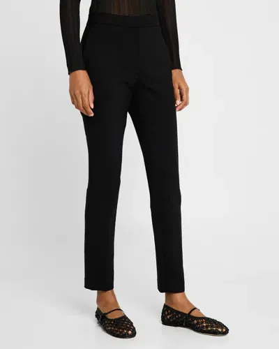 Rosetta Getty Wool Scuba Cropped Skinny Leg Pants In Black