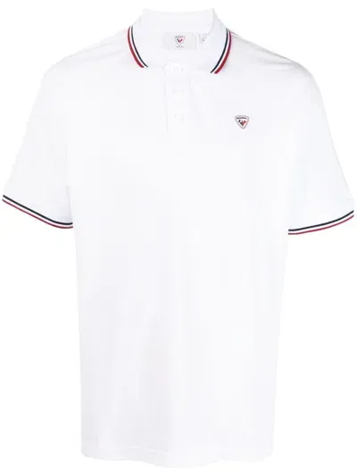 Rossignol Logo-patch Cotton Polo Shirt In White