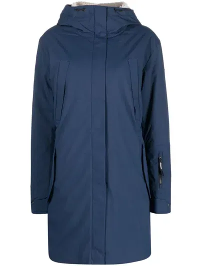 Rossignol Padded Hooded Parka Coat In Blue