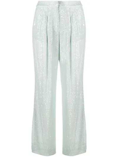 Rotate Birger Christensen Sequin-embellished Trousers In Blue