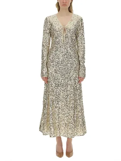 Rotate Birger Christensen Sequined Dress In Blue