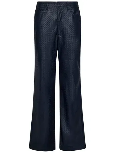 Rotate Birger Christensen Straight Braided Trousers In Black