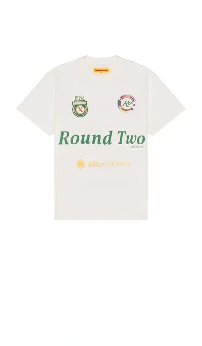 Round Two Rugby Tee In 奶油色