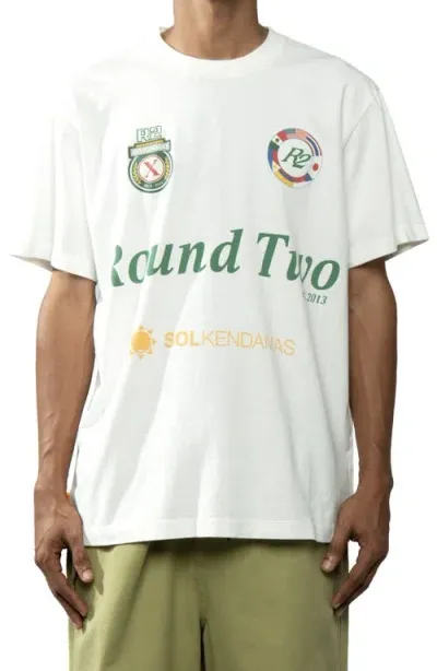 Round Two Team Rugby Graphic T-shirt In Natural