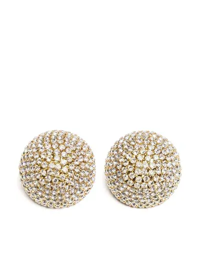 Rowen Rose Strass Earrings In Gold