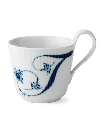 Royal Copenhagen Porcelain Fluted Alphabet Mug In White