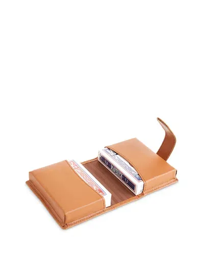 Royce New York Aristo Leather Playing Card Set In Tan