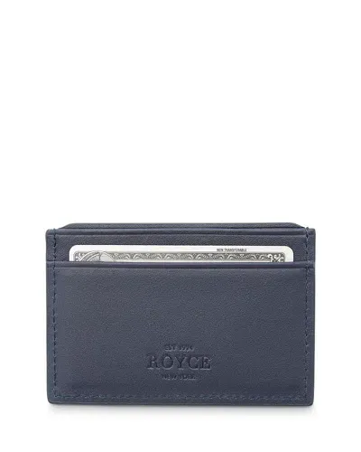 Royce New York Rfid Blocking Credit Card Case In Navy Blue