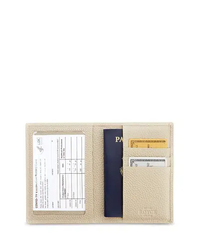 Royce New York Royce Rfid Blocking Vaccine Card Travel Wallet In Taupe