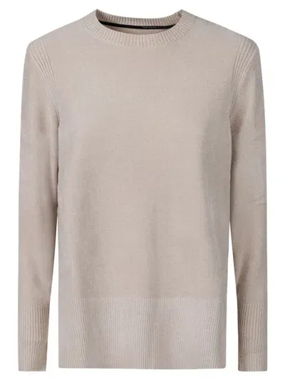 Rrd - Roberto Ricci Design Velvet Vent Round Wom Knit In Gray