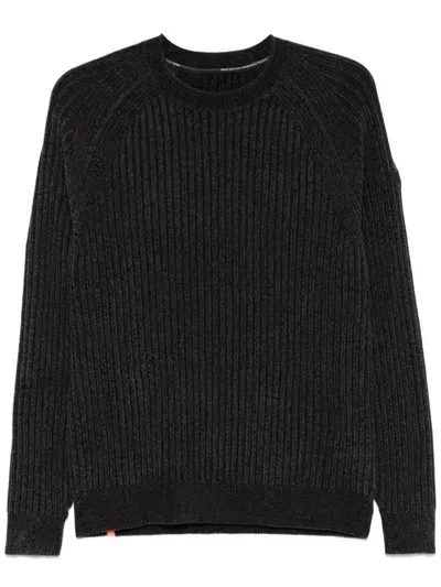 Rrd Roberto Ricci Designs Ribbed Crewneck Sweater In Grey