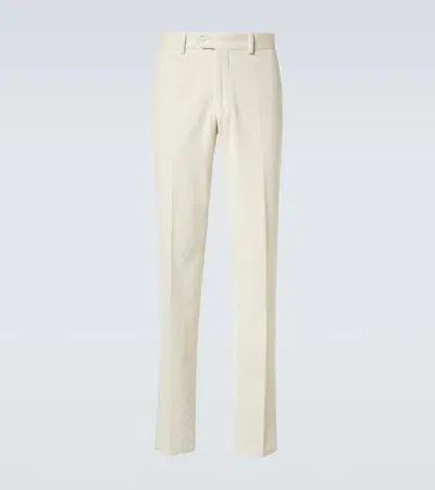 Rubinacci Modluca Cotton Corduroy Chinos In White