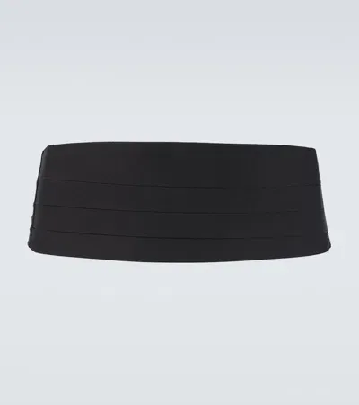 Rubinacci Silk Grosgrain Cummerbund In Black