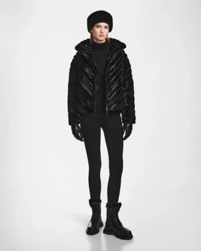 Rudsak Anastasia Faux Fur Jacket For Women In Black