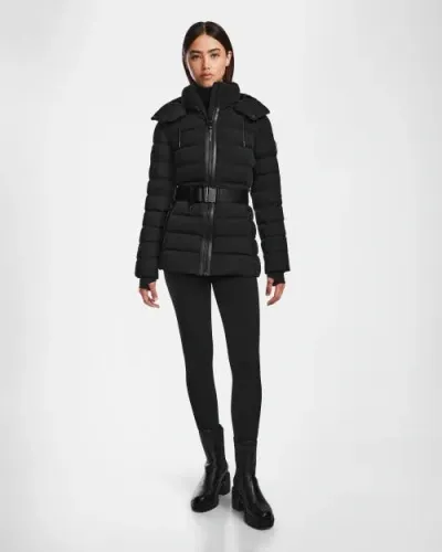 Rudsak Short Quilted Down Puffer In Black