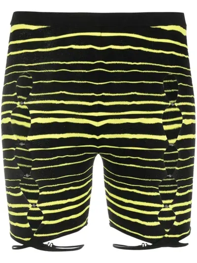 Rui Striped Cut-out Shorts In Black