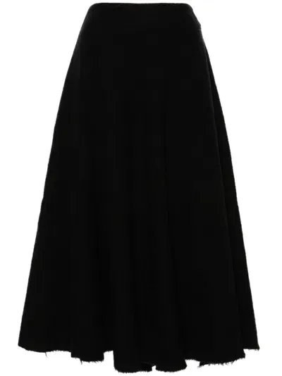 Rundholz A-line Wool Skirt In Black