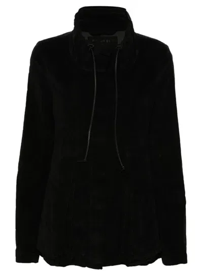 Rundholz Velvet-effect Jacket In Black