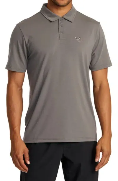 Rvca Balance Performance Polo In Graphite