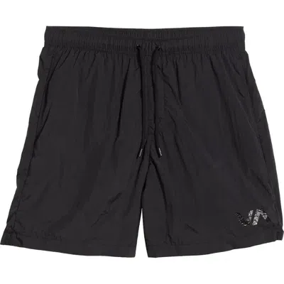 Rvca Big Lounger Recycled Nylon Shorts In Black