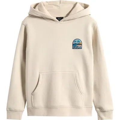 Rvca Kids' Sunny Days Graphic Hoodie In Silver Bleach