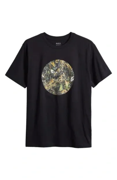 Rvca Motor Logo Appliqué T-shirt In Black