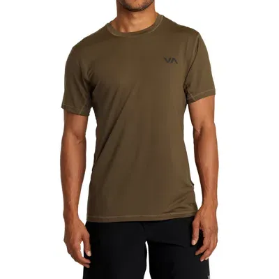 Rvca Sport Vent Logo Graphic T-shirt In Brown