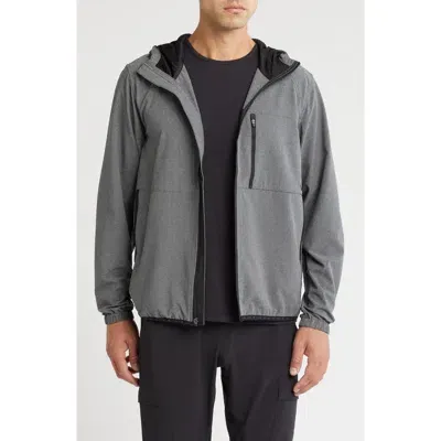 Rvca Yogger Ii Windbreaker Jacket In Charcoal Heather