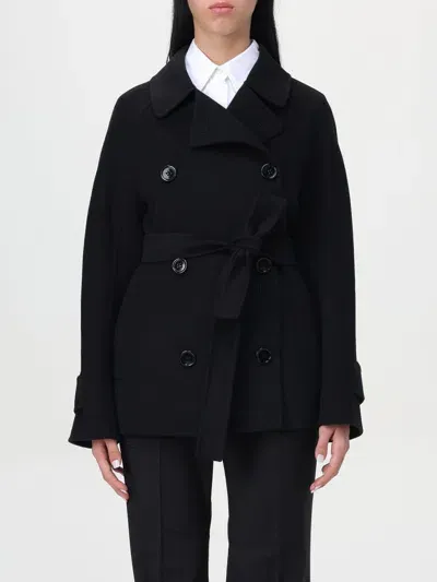 's Max Mara 'louis' Short Coat With Belted Waist In Black