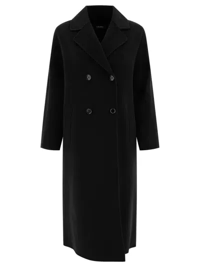 's Max Mara Double-breasted Wool Coat In Black