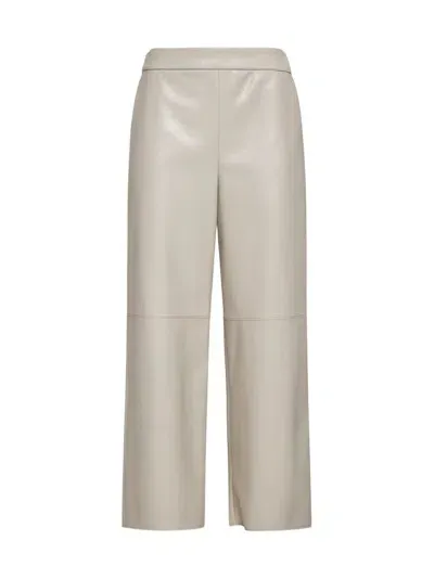 's Max Mara Luciana Faux-leather Straight Trousers In Beige