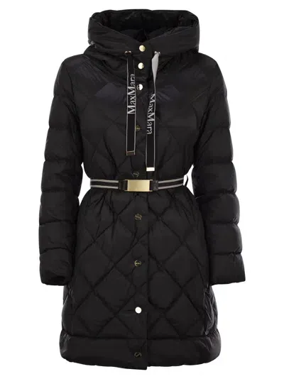 's Max Mara S Max Mara Trecap Drip Proof Canvas Parka With Hood In Black