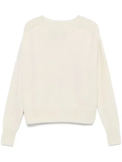 Sa Su Phi Back-slit Sweater In Neutrals