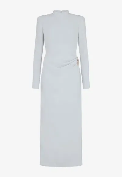 Sabina Bilenko Carman Long-sleeved Maxi Dress In Gray