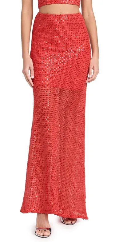 Sabina Musayev Juliana Skirt Radiant Red