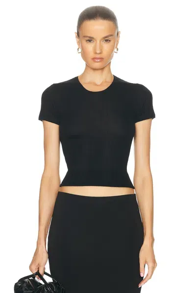 Sablyn Isolde Slim Crewneck Top In Black