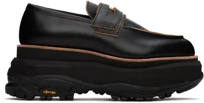 Sacai Black Platform Loafers