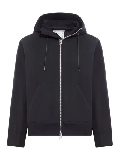 Sacai Drawstring Zip In Black