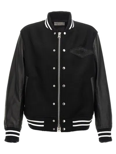 Sacai Black Gonz Edition Leather Bomber Jacket